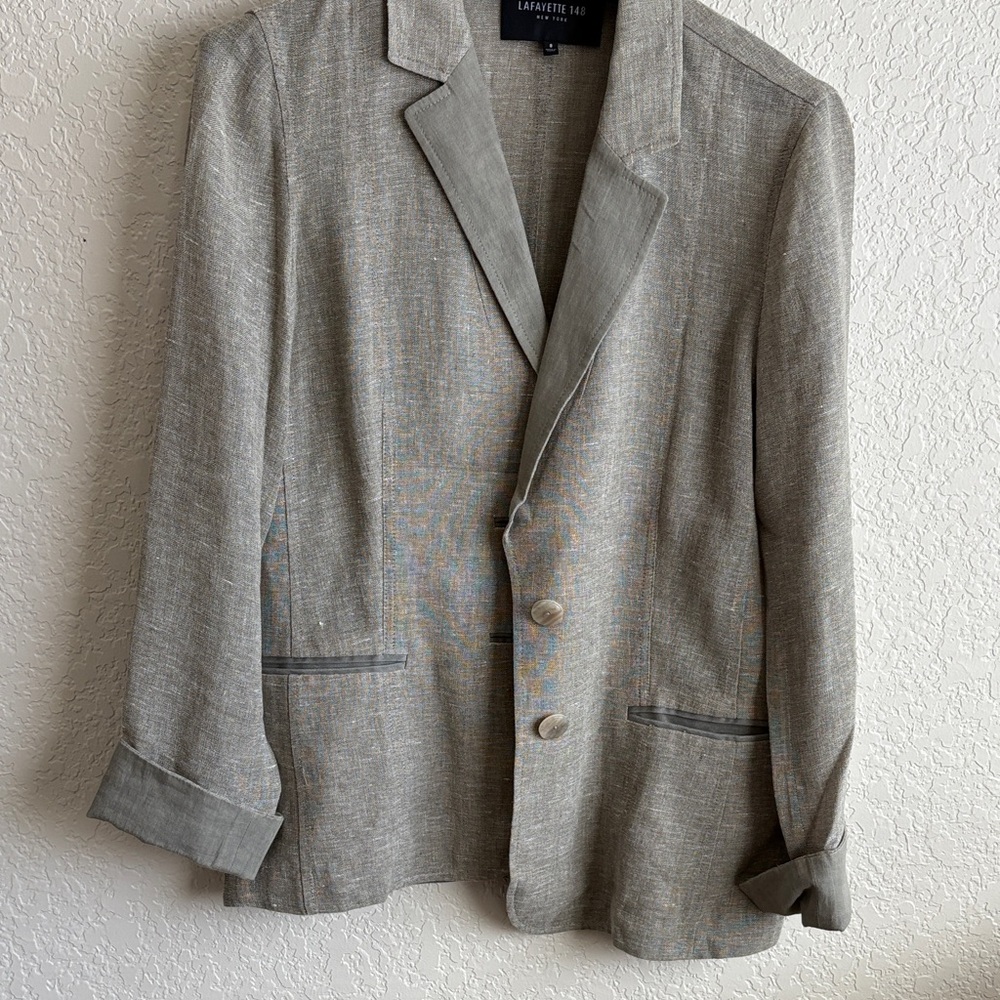 Lafayette 148 New York Light Gray Blazer
